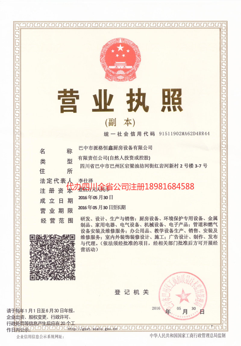 天津天津派格恒鑫厨房设备有限公司